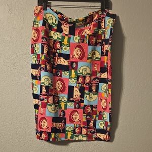 LuLaRoe Colorful Toy Story Pencil Skirt